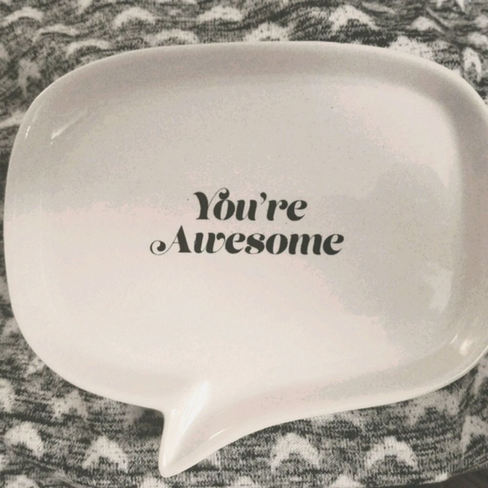 NEW "You're Awesome" ceramic tray - Picture 2 of 3
